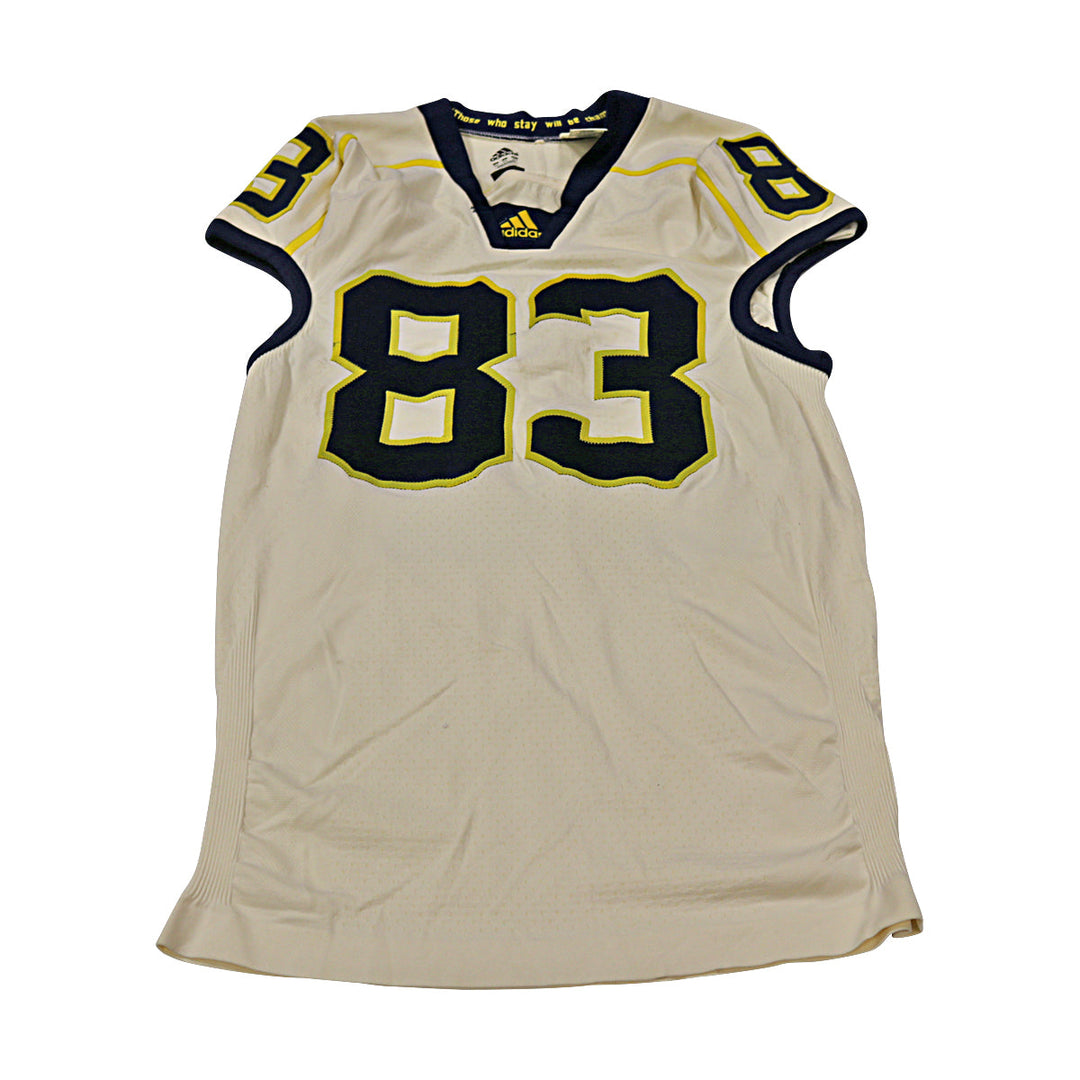 Michigan Wolverines Team Issued 2012 Cream Alternate Jersey #83 Jersey (Size: 3AC) 