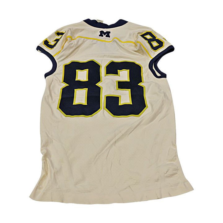 Michigan Wolverines Team Issued 2012 Cream Alternate Jersey #83 Jersey (Size: 3AC) 