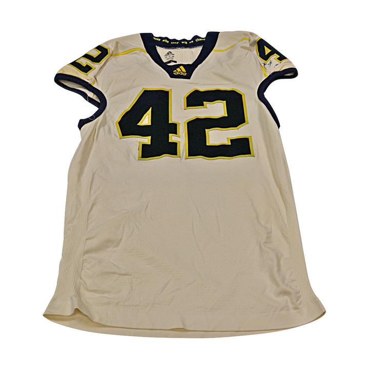 Michigan Wolverines Team Issued 2012 Cream Alternate Jersey #49 Jersey (Size: 4AC) 