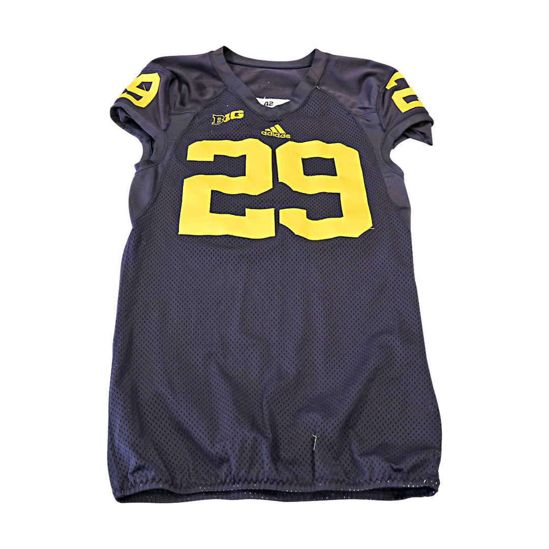 Michigan Wolverines Team Issued 2013 Black Jersey #29 Jersey (Size: 42) 