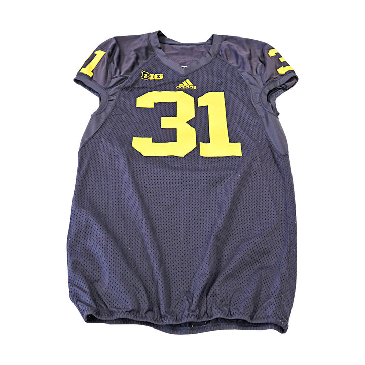 Scott Sypniewski Michigan Wolverines Team Issued 2013 Black Jersey #31 Jersey (Size: 46) 