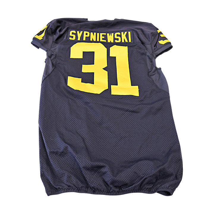 Scott Sypniewski Michigan Wolverines Team Issued 2013 Black Jersey #31 Jersey (Size: 46) 
