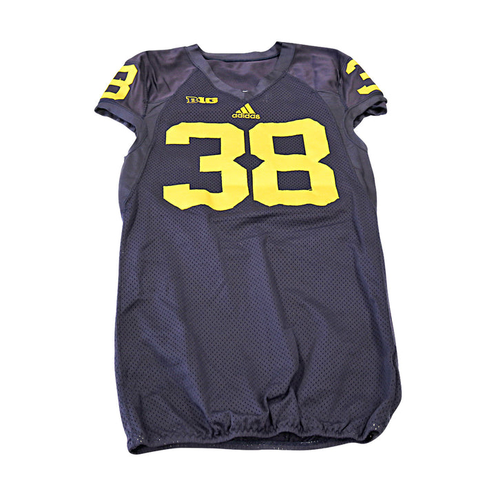 Michigan Wolverines Team Issued 2013 Black Jersey #38 Jersey (Size: 42) 