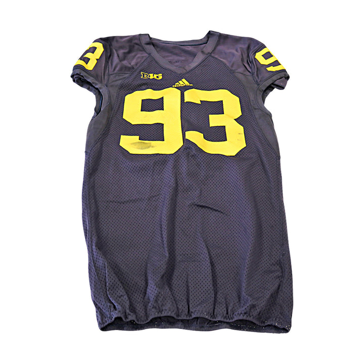 Michigan Wolverines Team Issued 2013 Black Jersey #93 Jersey (Size: 44) 