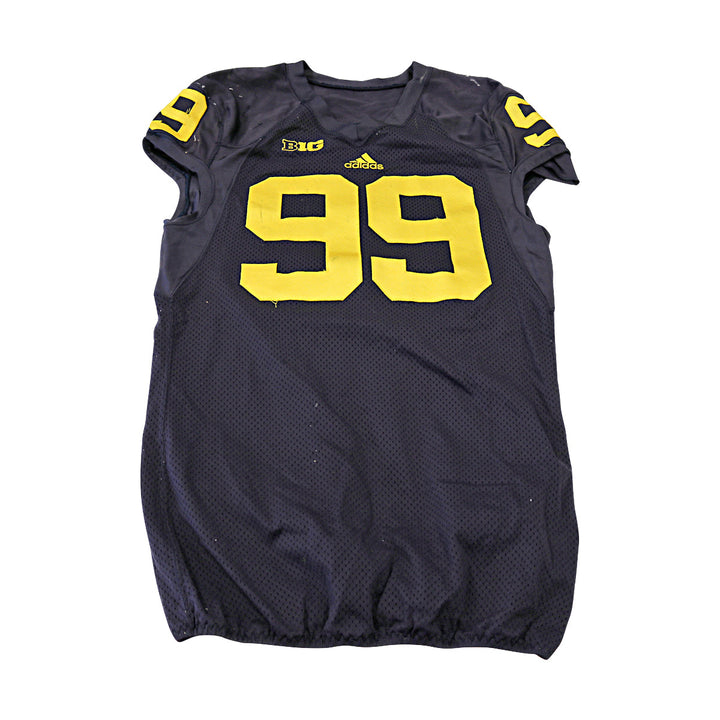Michigan Wolverines Team Issued 2013 Black Jersey #99 Jersey (Size: 46) 