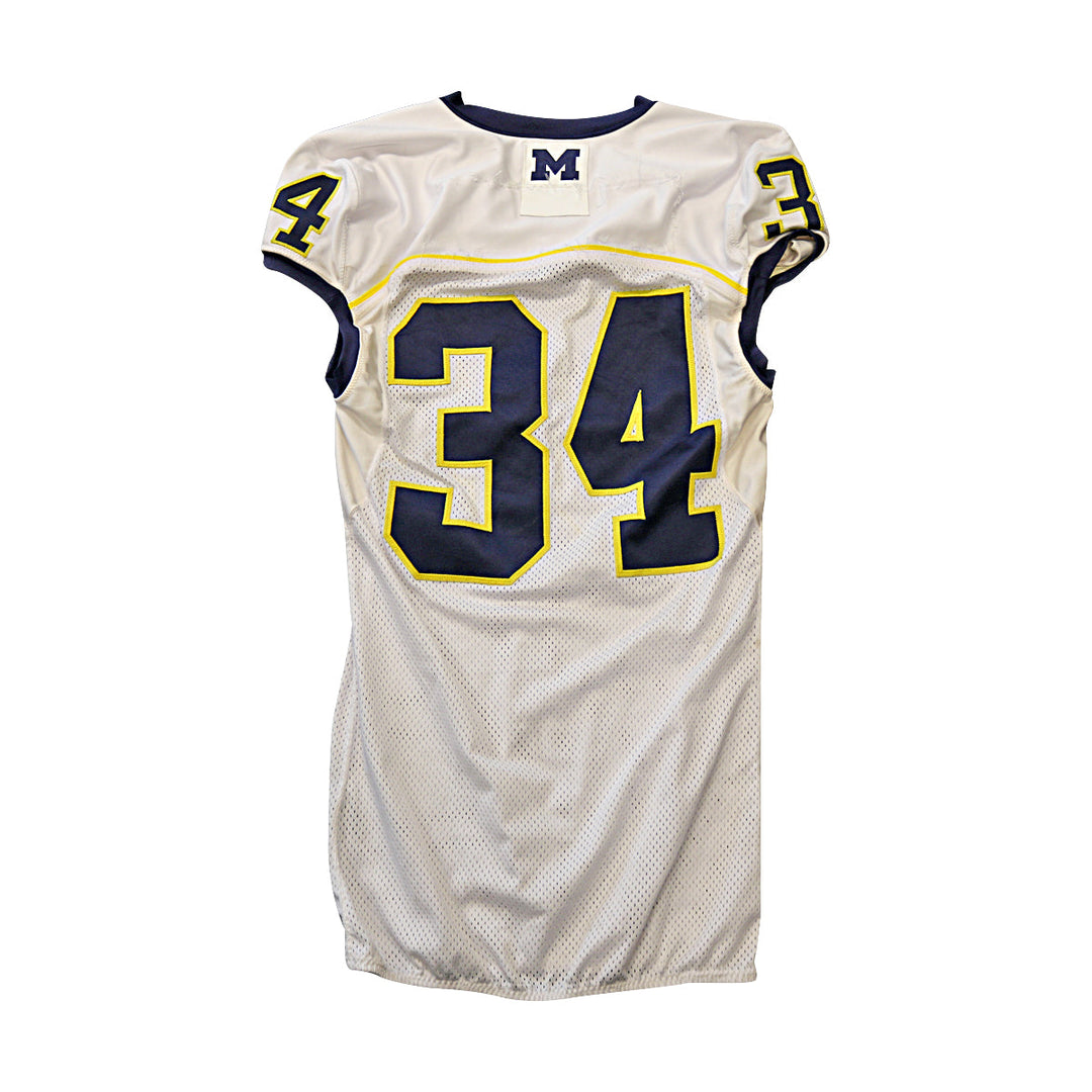 Michigan Wolverines Team Issued 2013 #34 Away Jersey (Size 44)