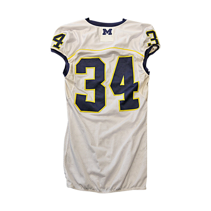 Michigan Wolverines Team Issued 2013 #34 Away Jersey (Size 44)