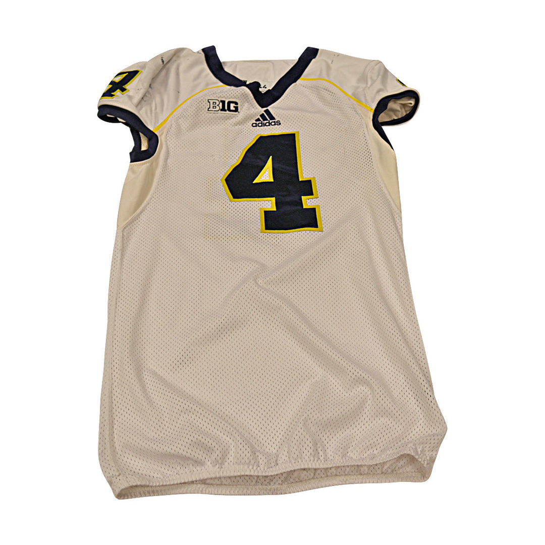 Michigan Wolverines Team Issued 2013 #4 Away Jersey (Size 44)