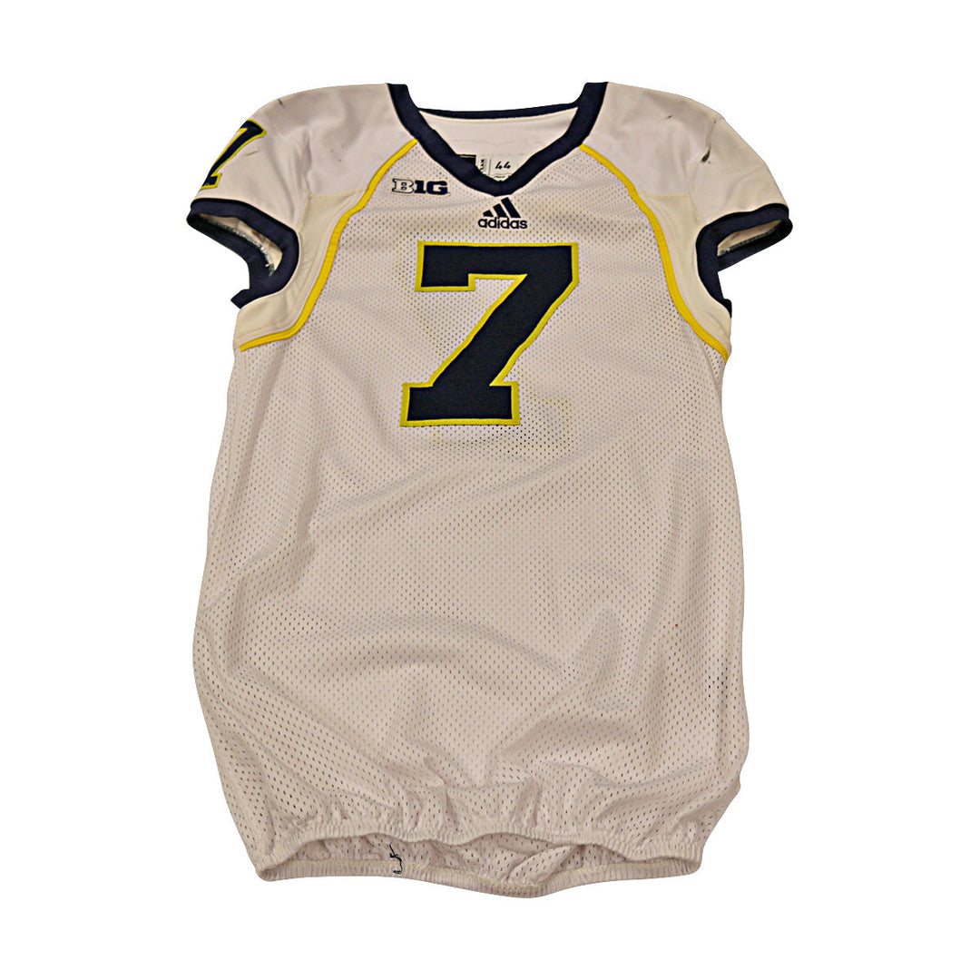 Michigan Wolverines Team Issued 2013 #7 Away Jersey (Size 44)