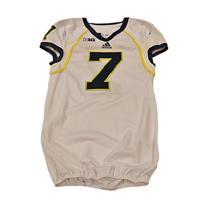 Michigan Wolverines Team Issued 2013 #7 Away Jersey (Size 44)