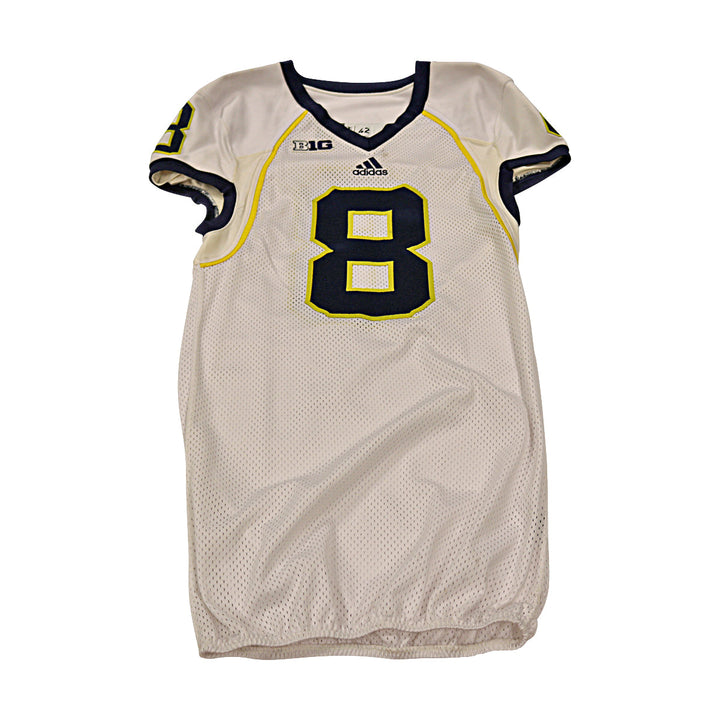 Michigan Wolverines Team Issued 2013 #8 Away Jersey (Size 42)