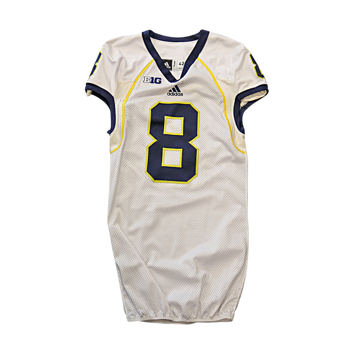 Michigan Wolverines Team Issued 2013 #8 Away Jersey (Size 42)