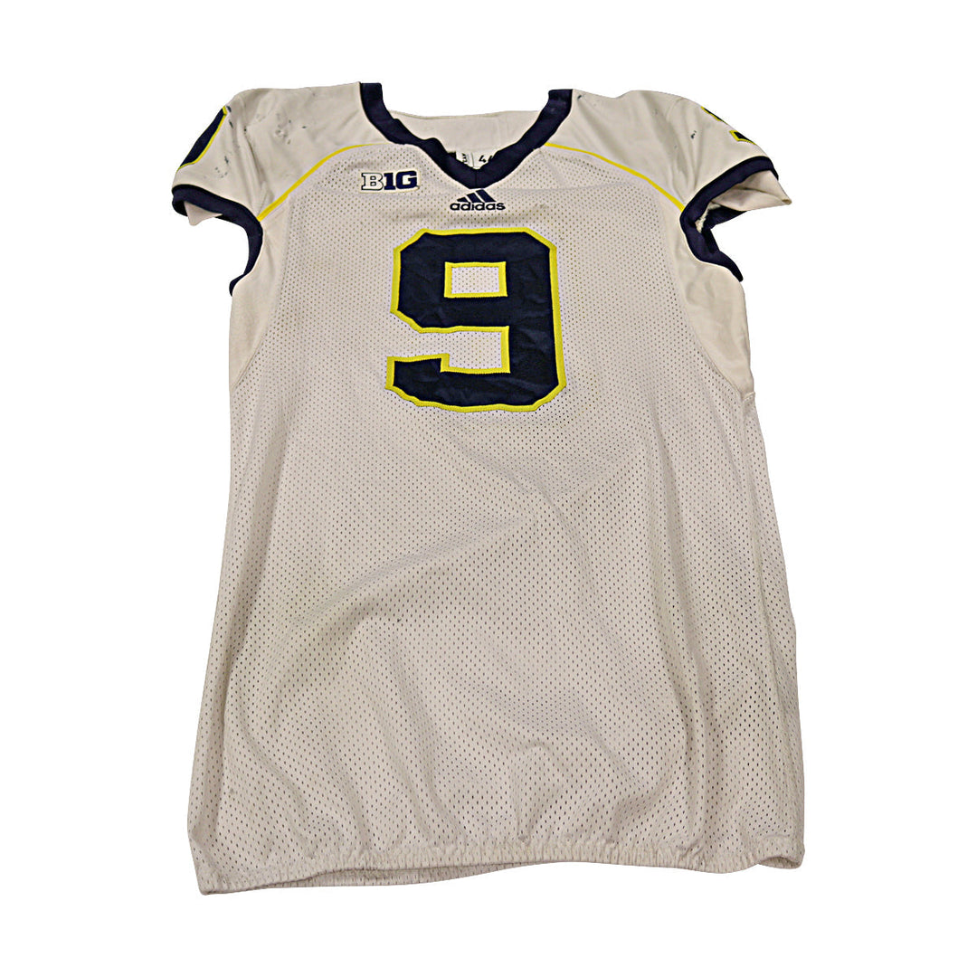 Michigan Wolverines Team Issued 2013 #9 Away Jersey (Size 44)