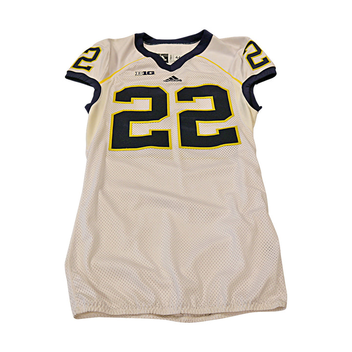 Michigan Wolverines Team Issued 2013 #22 Away Jersey (Size 44)