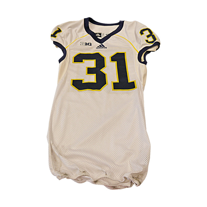 Blaise Stearns Michigan Wolverines Team Issued 2013 #31 Away Jersey (Size 40)