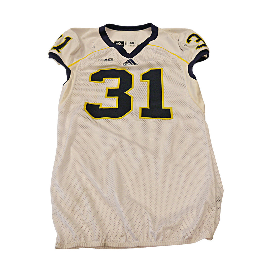 Nick Benda Michigan Wolverines Team Issued 2013 #31 Away Jersey (Size 46)