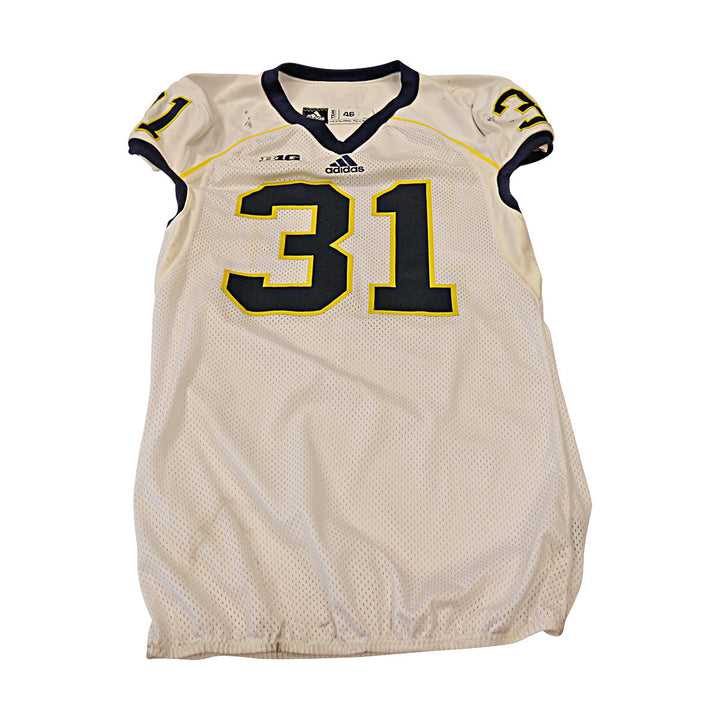 Nick Benda Michigan Wolverines Team Issued 2013 #31 Away Jersey (Size 46)