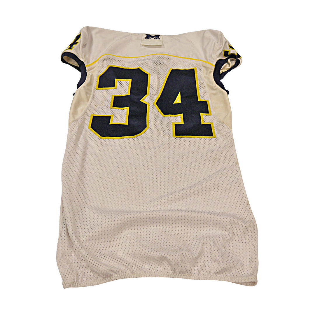Michigan Wolverines Team Issued 2013 #34 Away Jersey (Size 44)