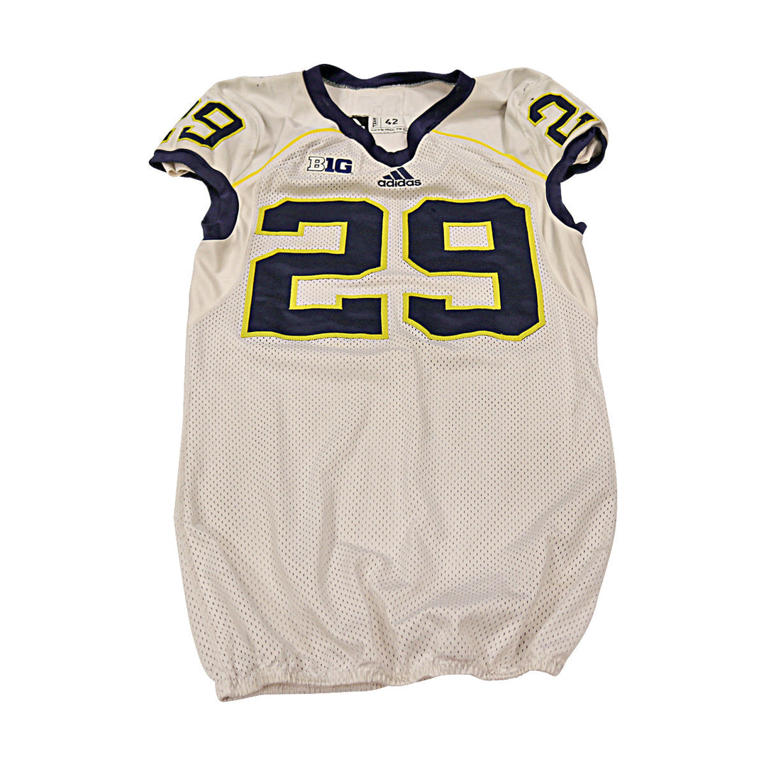 Glasgow Michigan Wolverines Team Issued 2013 #29 Away Jersey (Size 42)