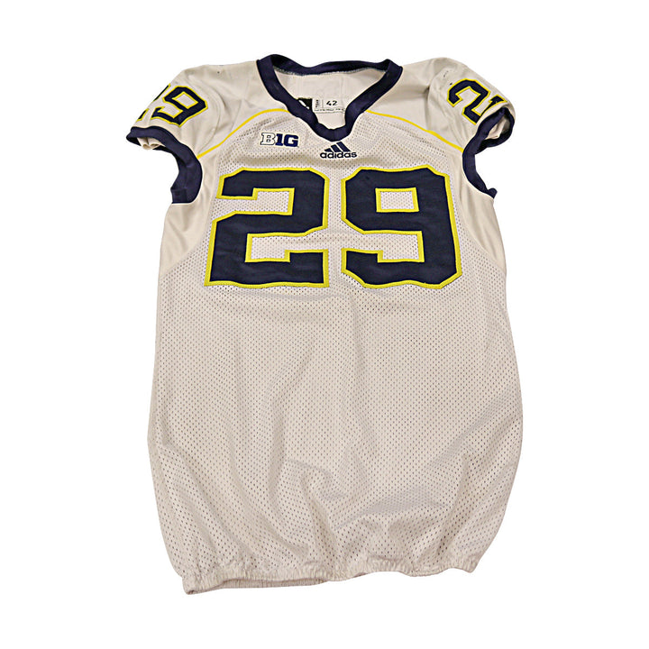 Glasgow Michigan Wolverines Team Issued 2013 #29 Away Jersey (Size 42)