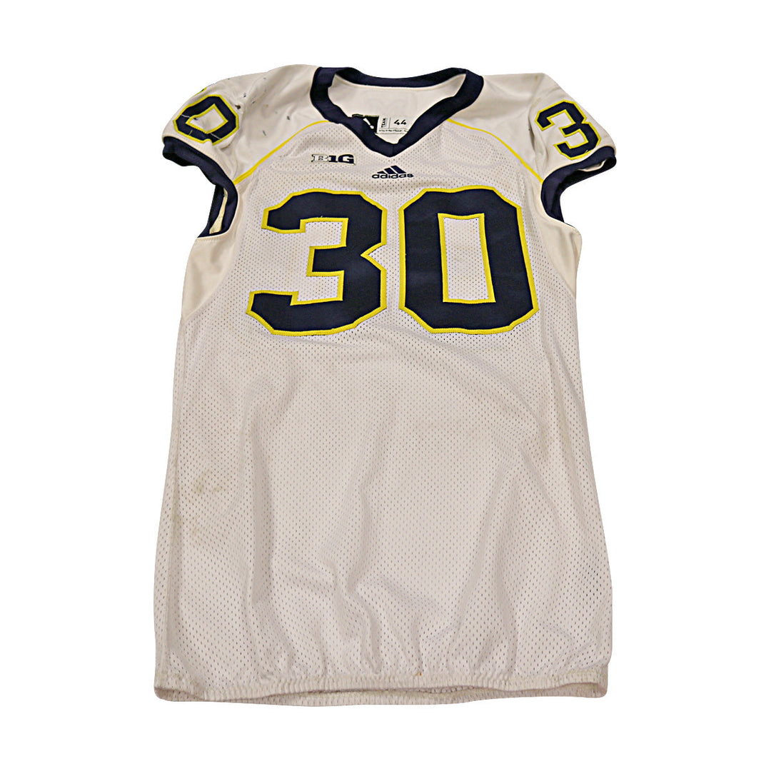 Michigan Wolverines Team Issued 2013 #30 Away Jersey (Size 44)
