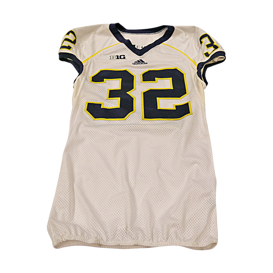 De'Veon Smith Michigan Wolverines Team Issued 2013 #32 Away Jersey (Size 44)
