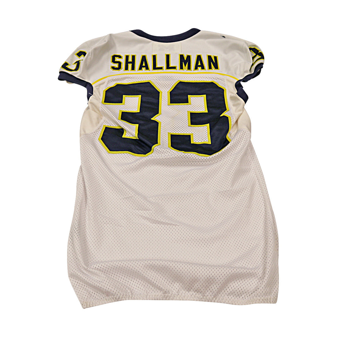 Wyatt Shallman Michigan Wolverines Team Issued 2013 #33 Away Jersey (Size 44)