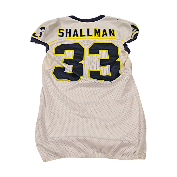 Wyatt Shallman Michigan Wolverines Team Issued 2013 #33 Away Jersey (Size 44)