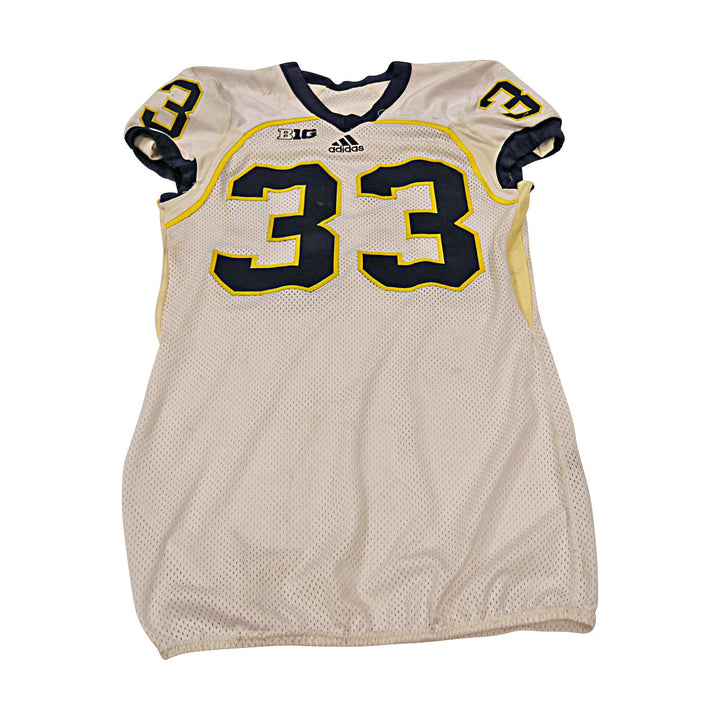 Michigan Wolverines Team Issued 2013 #33 Away Jersey (Size 44)