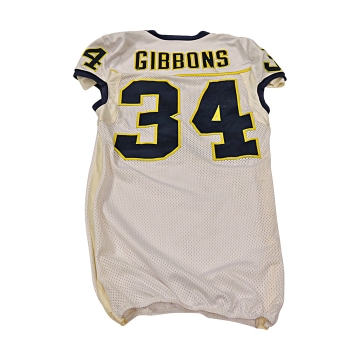 Brendan Gibbons Michigan Wolverines Team Issued 2013 #34 Away Jersey (Size 42)