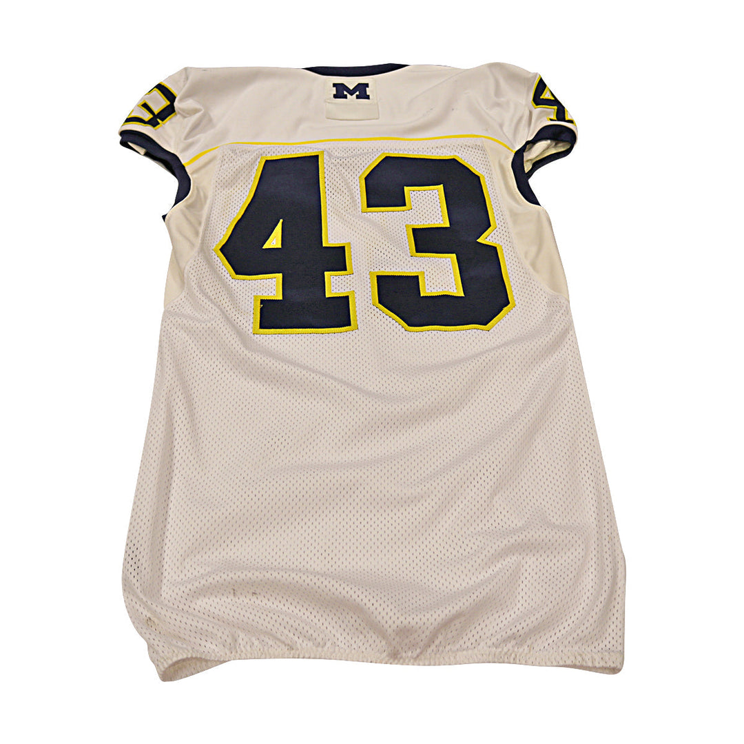 Michigan Wolverines Team Issued 2013 #43 Away Jersey (Size 48)