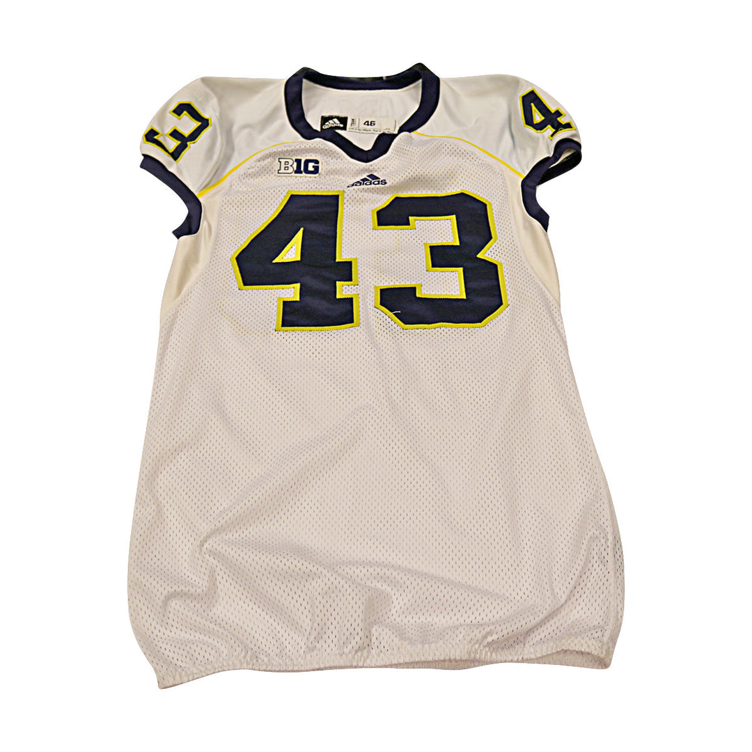 Michigan Wolverines Team Issued 2013 #43 Away Jersey (Size 46)