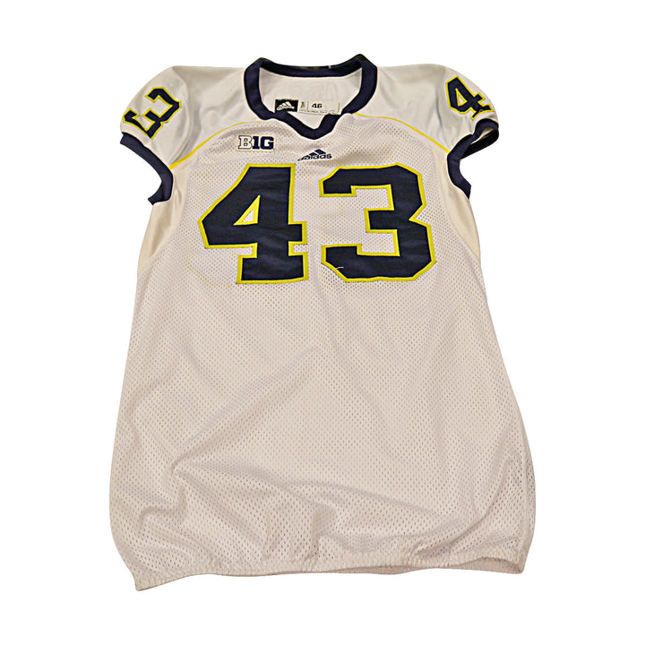 Michigan Wolverines Team Issued 2013 #43 Away Jersey (Size 46)