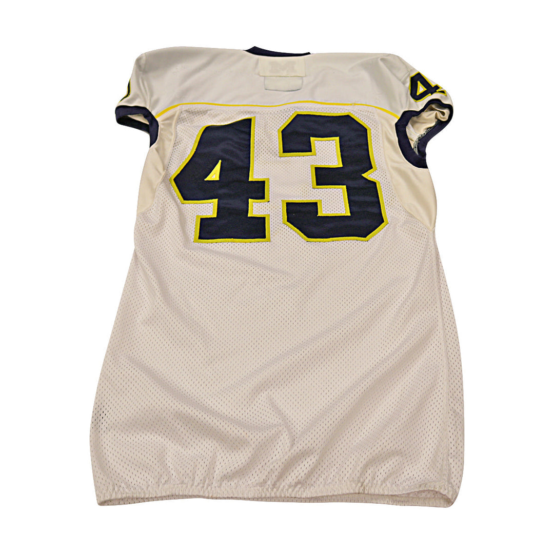 Michigan Wolverines Team Issued 2013 #43 Away Jersey (Size 46)