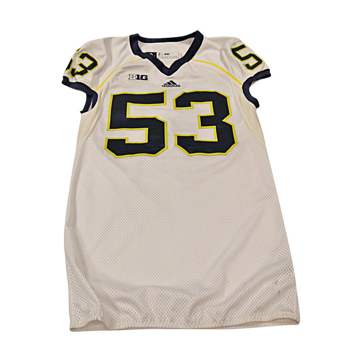 Michigan Wolverines Team Issued 2013 #53 Away Jersey (Size 46)