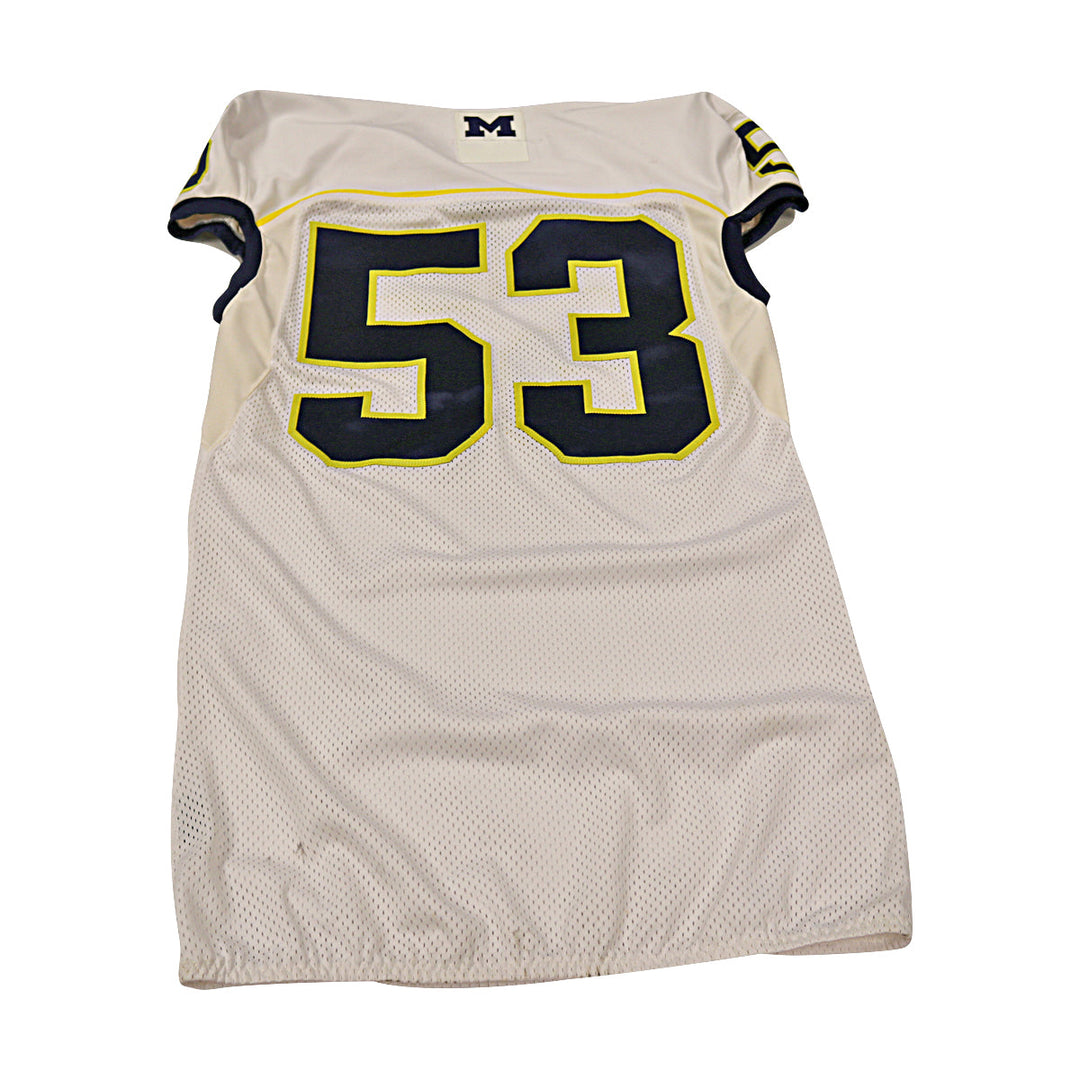 Michigan Wolverines Team Issued 2013 #53 Away Jersey (Size 46)