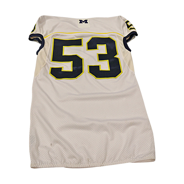 Michigan Wolverines Team Issued 2013 #53 Away Jersey (Size 46)