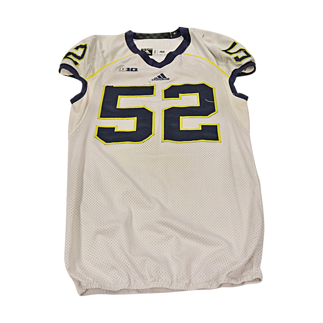 Mason Cole Michigan Wolverines Team Issued 2013 #52 Away Jersey (Size 46)