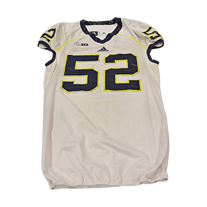 Mason Cole Michigan Wolverines Team Issued 2013 #52 Away Jersey (Size 46)