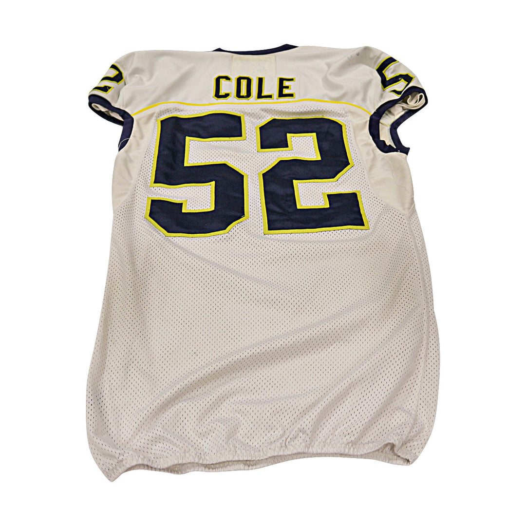 Mason Cole Michigan Wolverines Team Issued 2013 #52 Away Jersey (Size 46)