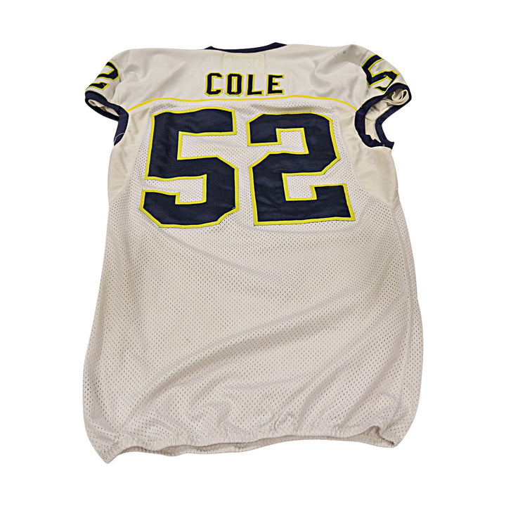 Mason Cole Michigan Wolverines Team Issued 2013 #52 Away Jersey (Size 46)