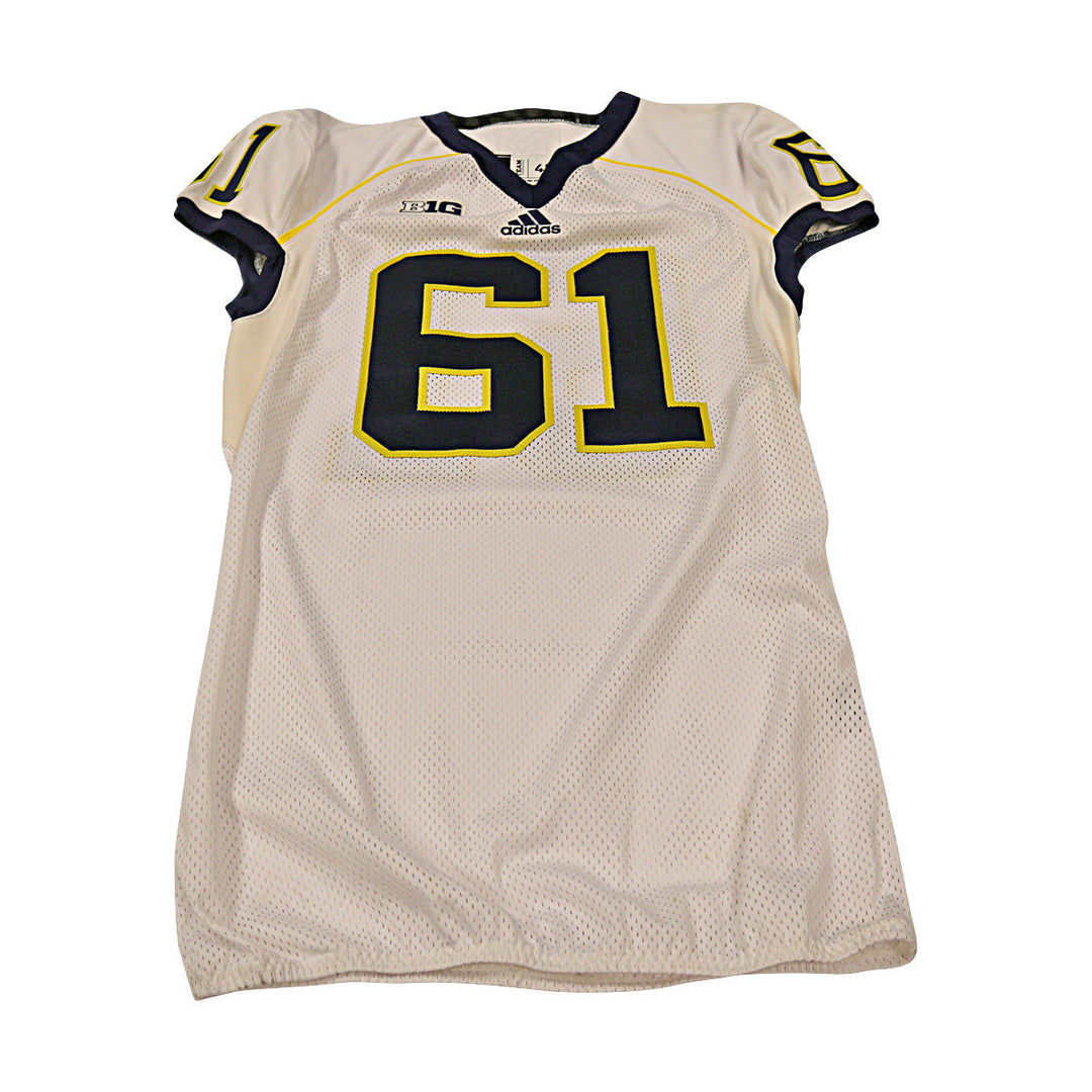 Michigan Wolverines Team Issued 2013 #61 Away Jersey (Size 48)