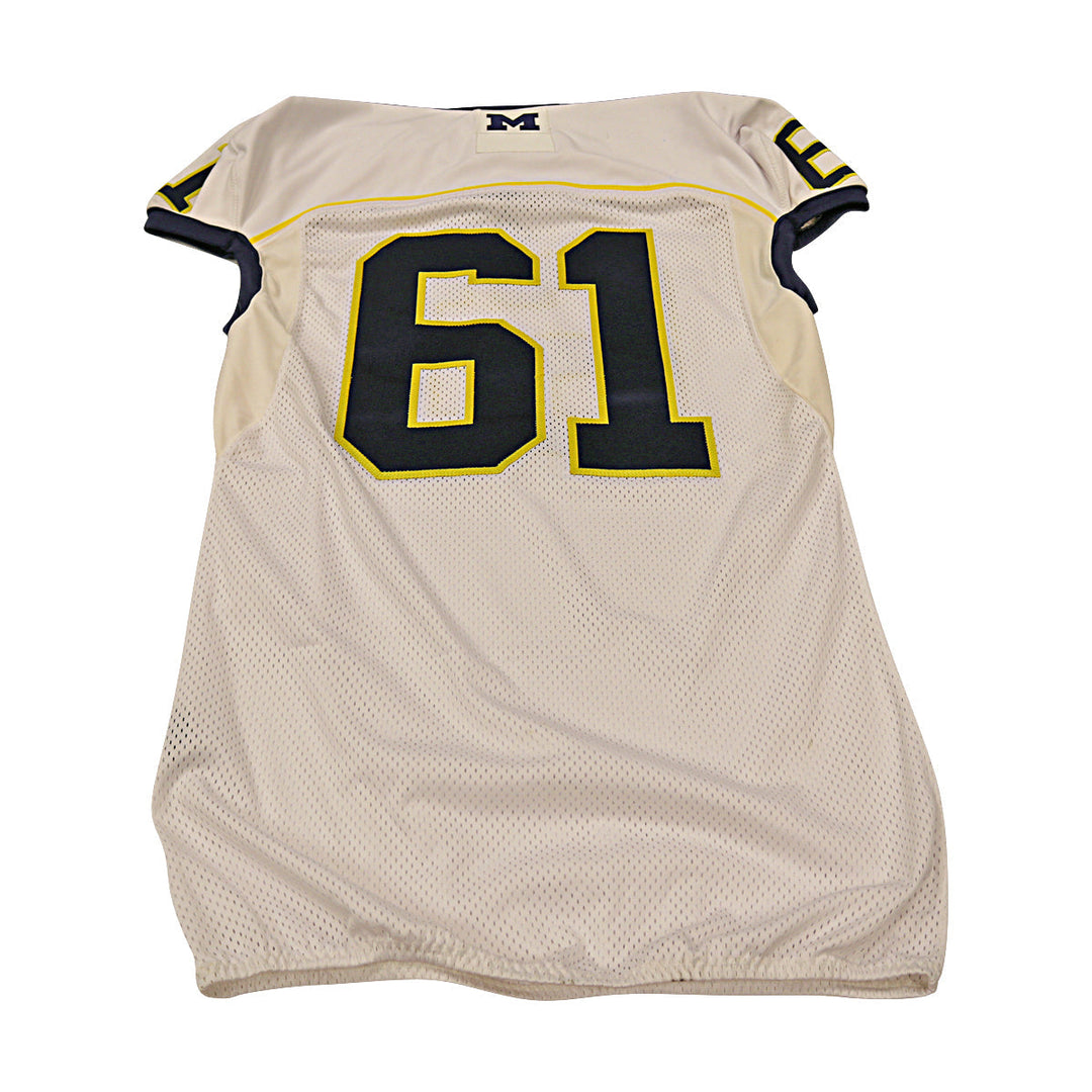 Michigan Wolverines Team Issued 2013 #61 Away Jersey (Size 48)