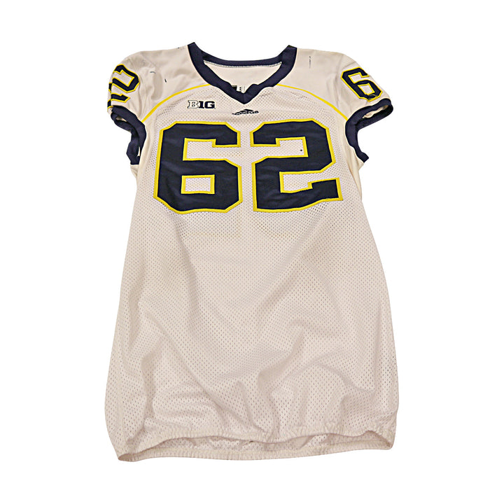 Michigan Wolverines Team Issued 2013 #62 Away Jersey (Size 44)