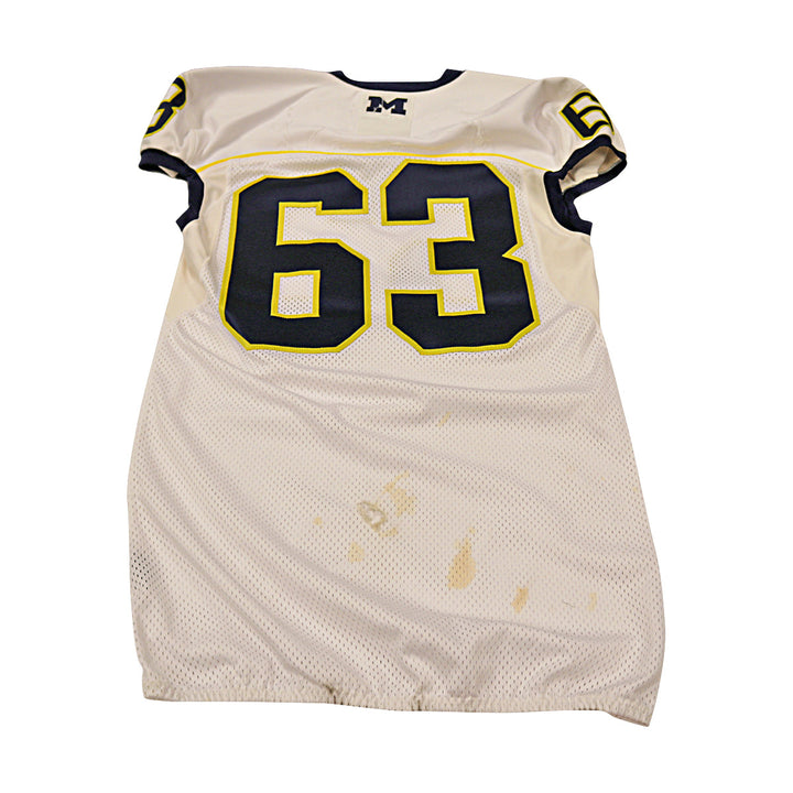 Michigan Wolverines Team Issued 2013 #63 Away Jersey (Size 46)