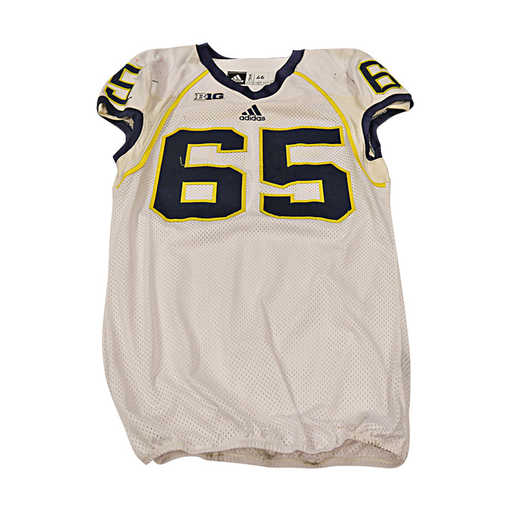 Patrick Omameh Michigan Wolverines Team Issued 2012 #65 Away Jersey (Size 46)