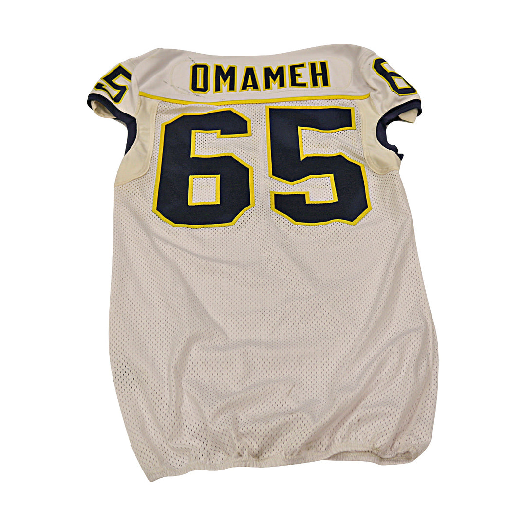 Patrick Omameh Michigan Wolverines Team Issued 2012 #65 Away Jersey (Size 46)