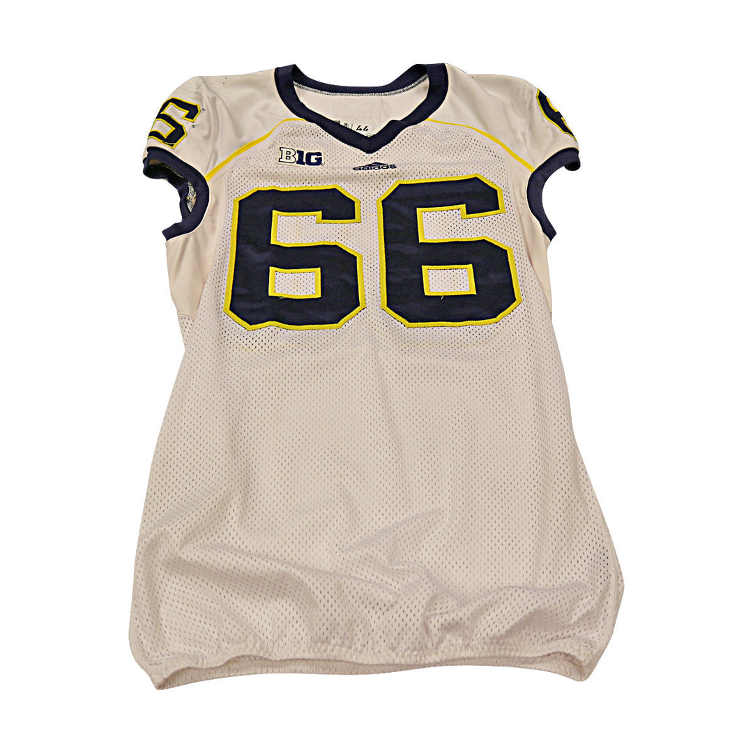 Dan Liesman Michigan Wolverines Team Issued 2013 #66 Away Jersey (Size 44)