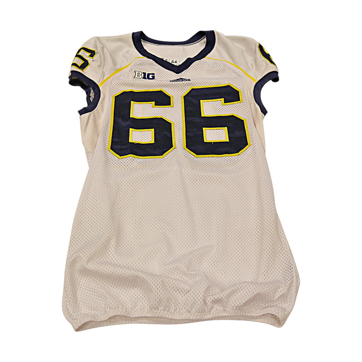 Dan Liesman Michigan Wolverines Team Issued 2013 #66 Away Jersey (Size 44)