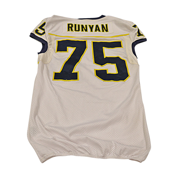 Runyan Michigan Wolverines Team Issued 2013 #75 Away Jersey (Size 46)